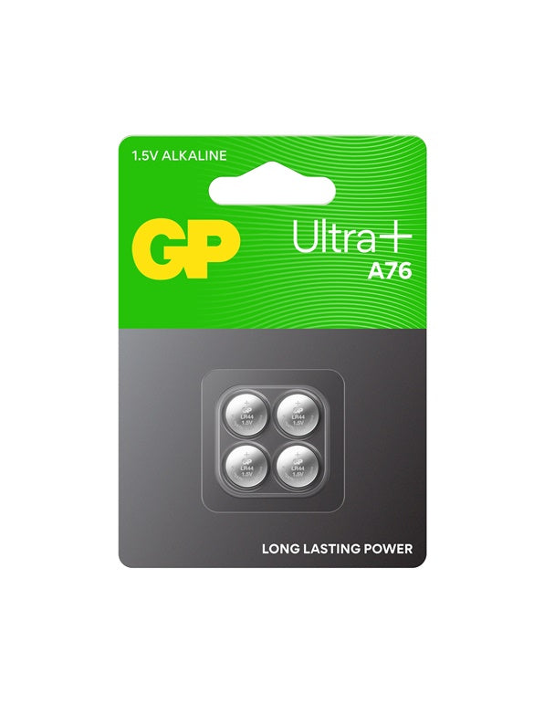 Elementai GP ALKALINE A76, LR44, 4 vnt.