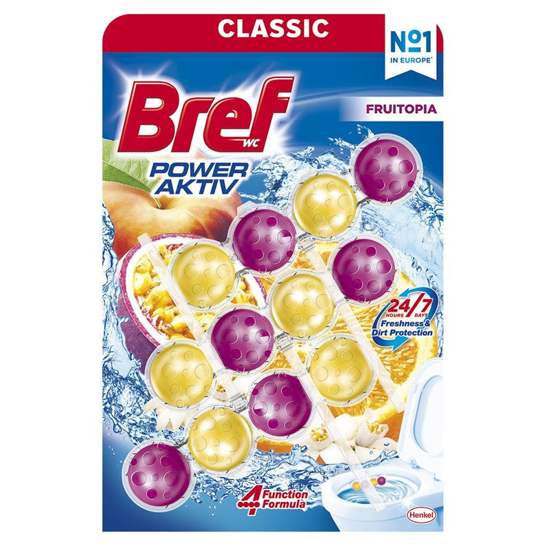 TOILET CLEANER-FRESHENER BREF PA FRUITOPIA 3X50G