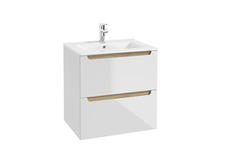 Deftrans Stilla wall-mounted bathroom cabinet, white, 46.5x60.8x62.2 cm
