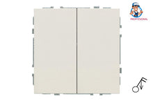 Momentary switch LIREGUS MODERN, 2-gang, matt sand
