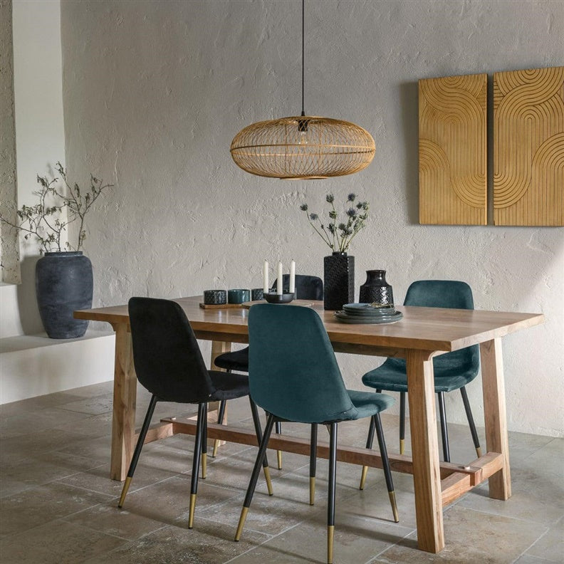 Dining chair Atmosphera Tyka, matte, black, 44X51X85X5cm
