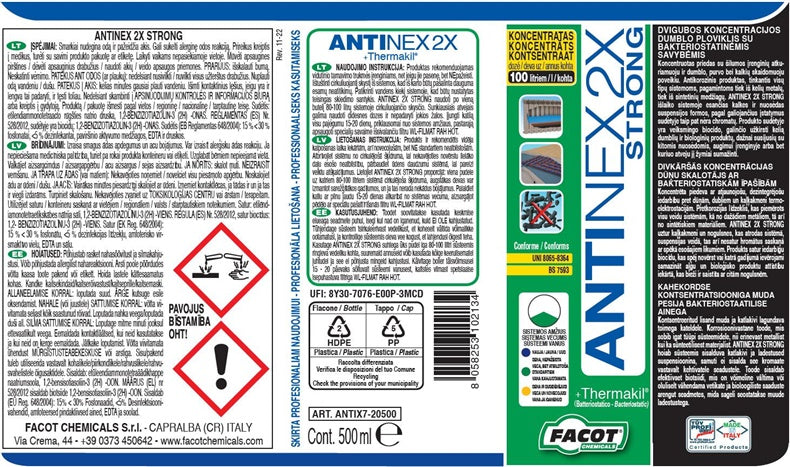Płyn czyszczący do systemów grzewczych i wentylacyjnych 500 ml, ANTINEX