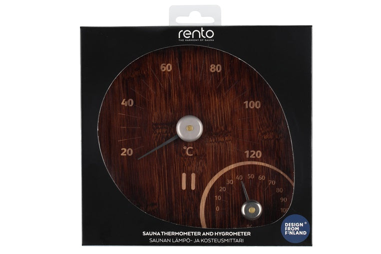Pirties termometras su drėgmėmačiu RENTO DARK BAMBOO