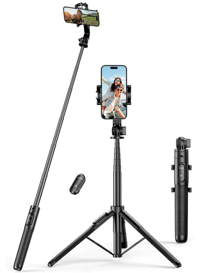 Ugreen 15062 Selfie Stick Tripod, Black, 4.6 - 7.2"