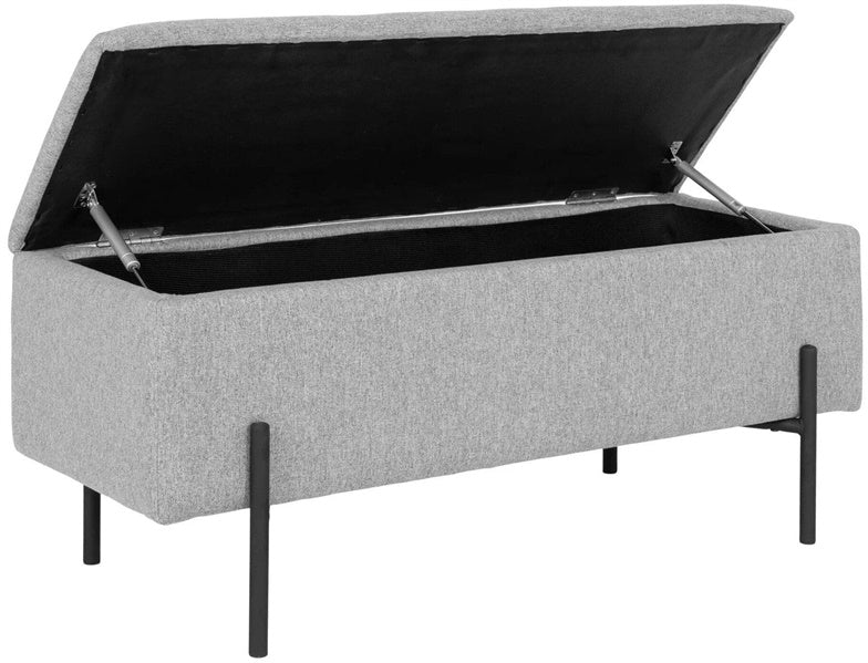 Prieškambario suoliukas Watford, šv pilka sp.,36.5x95x46cm