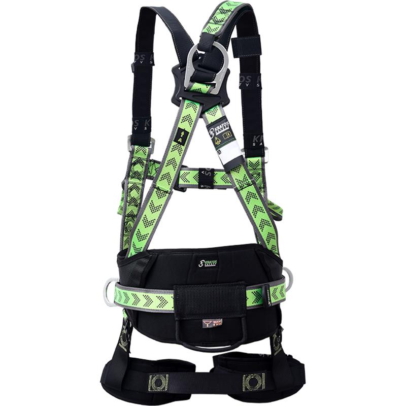 Saugos diržas FA1020700, 100 cm, juodas/žalia