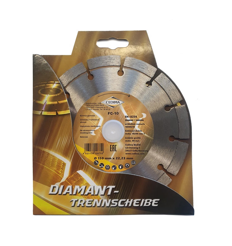 Diamentowa tarcza segmentowa Cedima 150x22.23x2.0