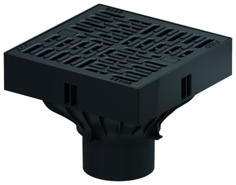 Wpust podłogowy Aco DN 100 Self XtraPoint 25x25cm B 125, tworzywo sztuczne