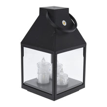 Dekoracija Žibintas su LED, ANX000890, 25 cm, 13.5 cm, juoda