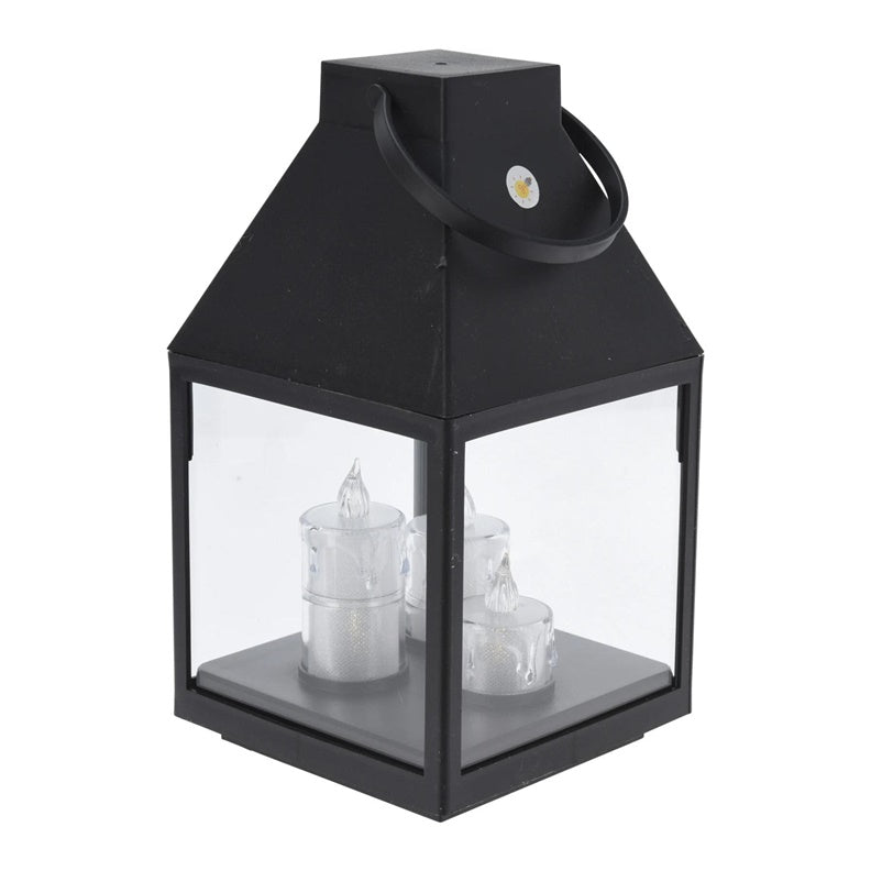 Dekoracija Žibintas su LED, ANX000890, 25 cm, 13.5 cm, juoda