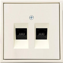 Computer socket LIREGUS MODERN, 2-gang, matt sand