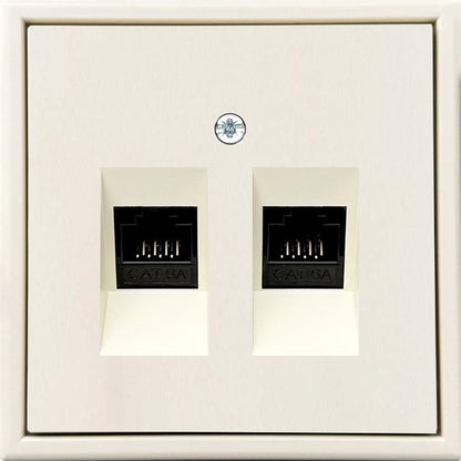 Computer socket LIREGUS MODERN, 2-gang, matt sand