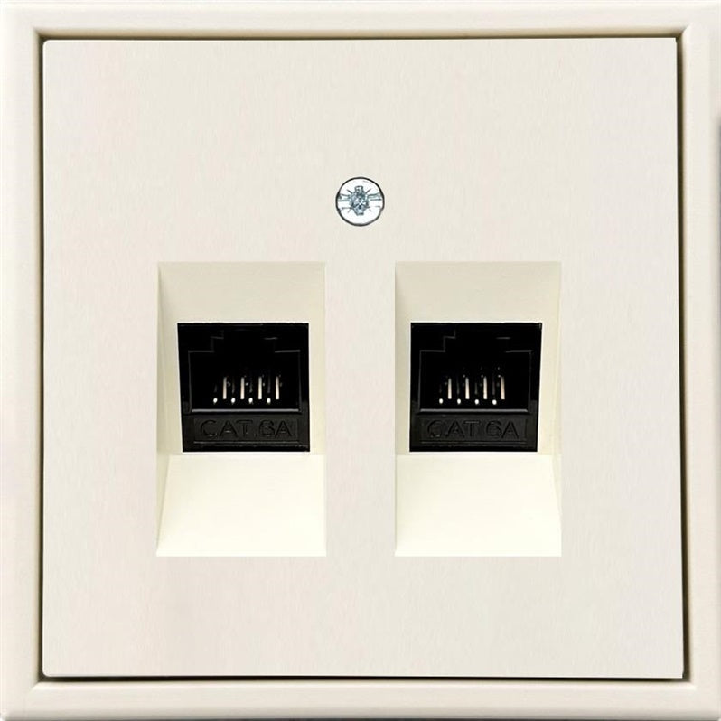 Computer socket LIREGUS MODERN, 2-gang, matt sand