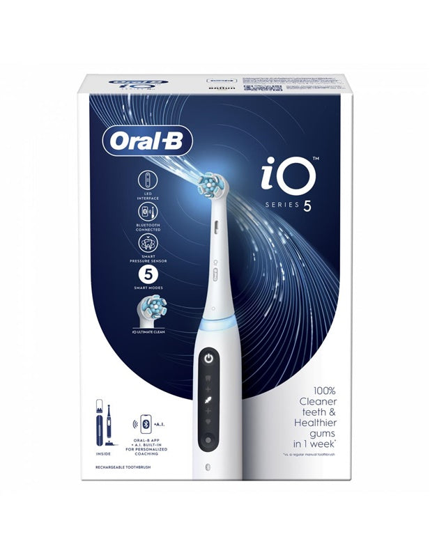 Elektryczna szczoteczka do zębów Oral-B iO Series 5, biała