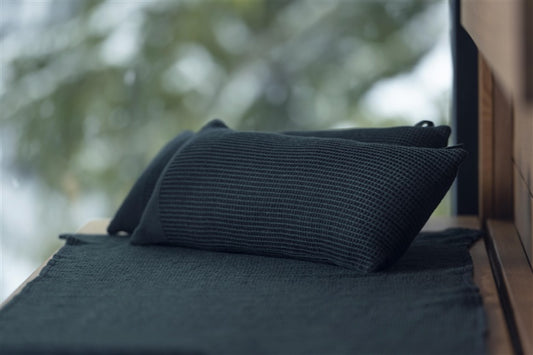 Rento Sauna Pillow 50 x 22 cm, black/dark green