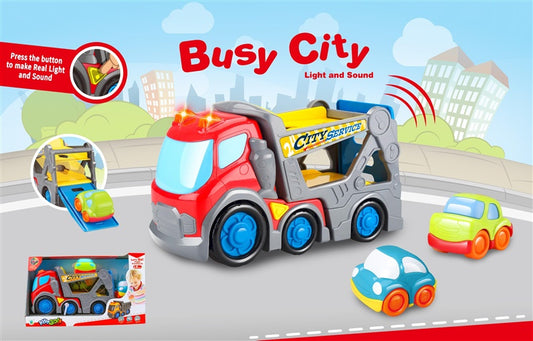 Samochód zabawkowy Busy City DHTS10359J, czerwony