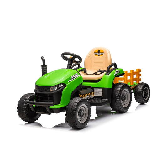 Traktor elektryczny dziecięcy Hatis, żółto-zielony