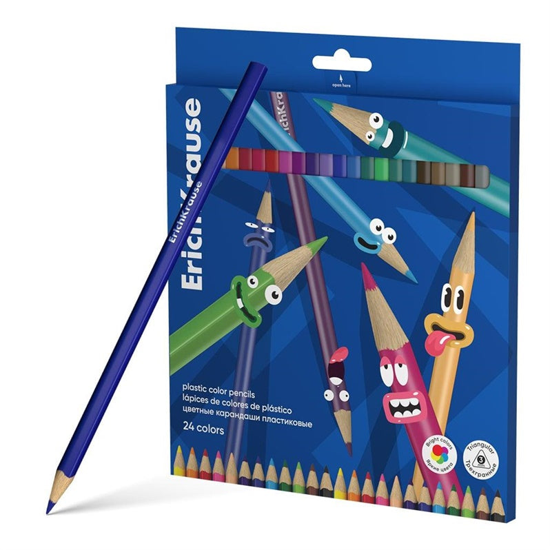 Spalv.pieštukai Erichkrause Color Friends triangular 24 vnt.