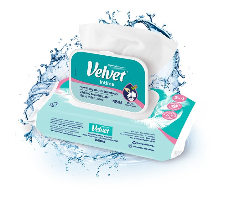 POPIER TUALET VELVET DRĖGNAS INTIMA 48VN