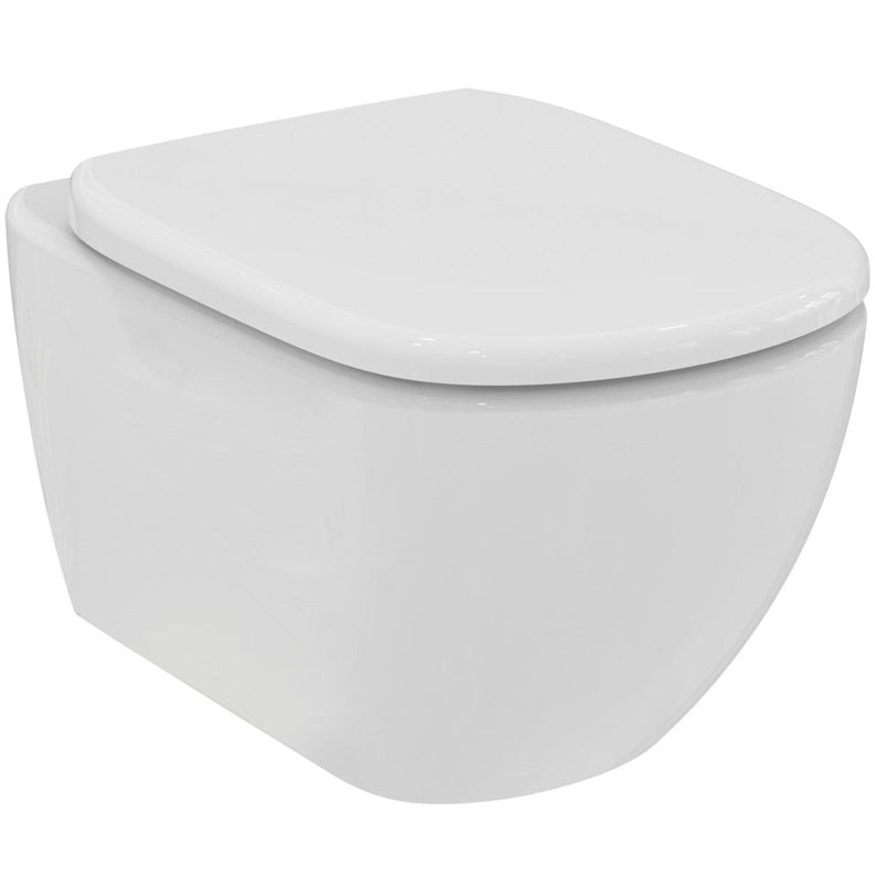 Wall-hung toilet, Tesi, with seat, 365x535 mm