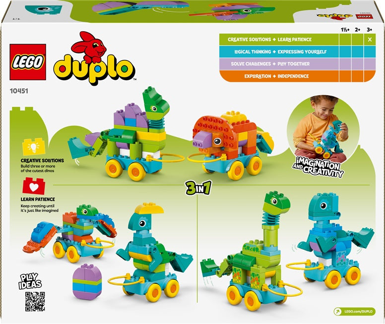 Konstruktorius LEGO® Duplo 3in1 Dinosaurs on Wheels 10451