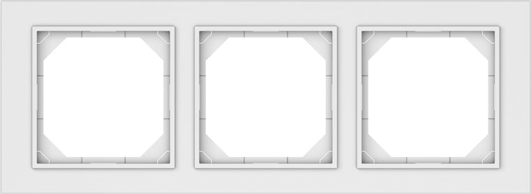 Triple frame VILMA QR1000, matt white