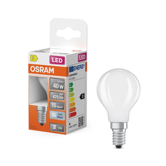 LEMP LED P45 3.4W E14 4000K 470LM MAT
