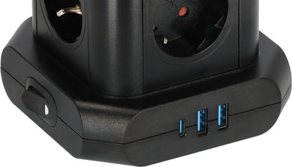 Listwa zasilająca stojąca BRENNENSTUHL, 8 gniazd, 3USB, 2 m