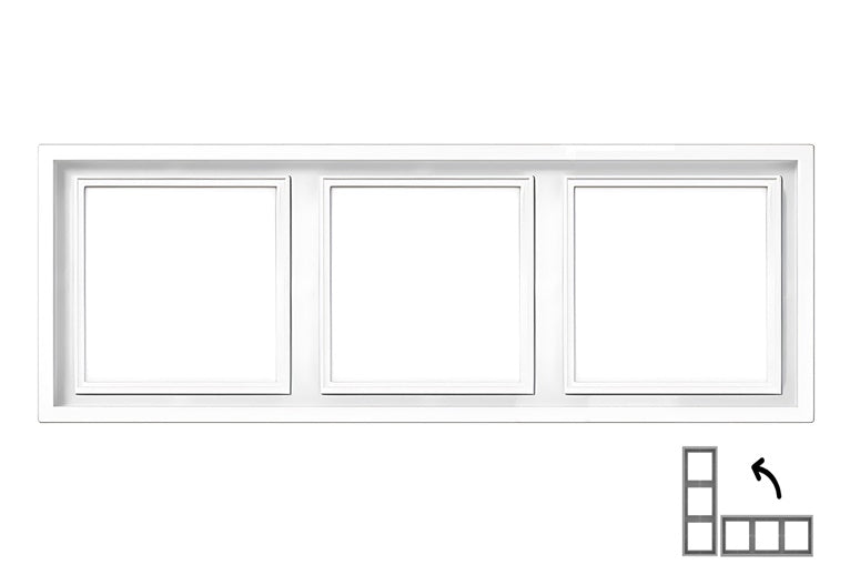 Triple frame LIREGUS MODERN, matte white