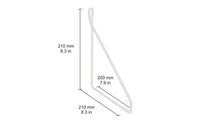 Wspornik półki Dolle Fil, 210x210 mm, biały