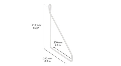 Shelf bracket Dolle Fil, 210x210 mm, white