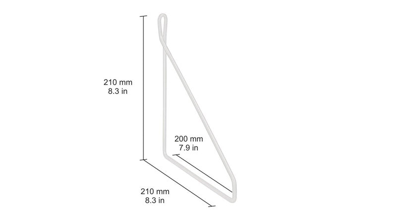 Wspornik półki Dolle Fil, 210x210 mm, biały
