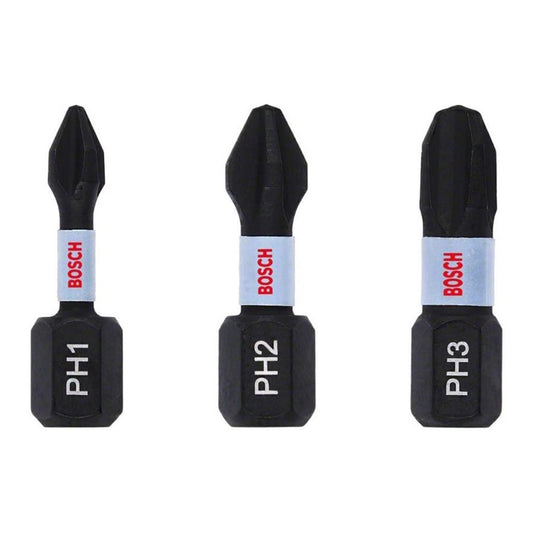 Bosch Screwdriver Bits 25 mm PH1/2/3 3 pcs