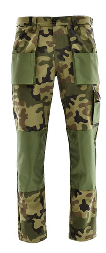 Darbo kelnės Sara Workwear, žalia, medvilnė/poliesteris, M
