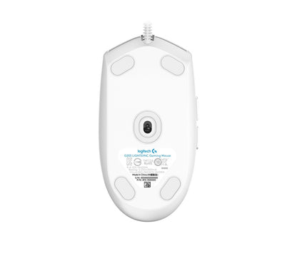 Mysz przewodowa dla graczy Logitech G102 Lightsync, biała