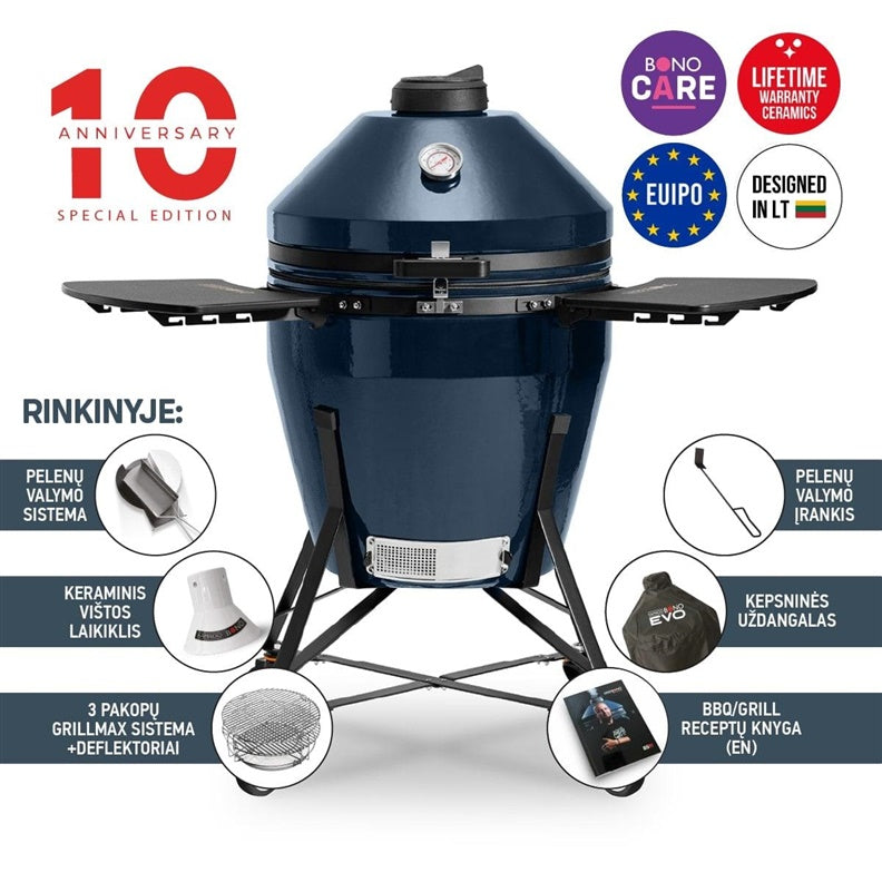 Kamado Bono GRANDE EVO 25 grill, blue, 80 cm
