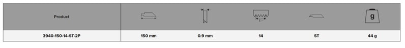 Bahco Reciprocating Saw Blades 14TPI 150x0.9mm, 2 pcs.