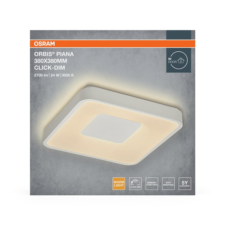 Lampa sufitowa Osram, LED, 24W, 3000K, 1450lm, Ø380, biała
