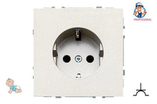 Socket LIREGUS MODERN, earthed, champagne colour