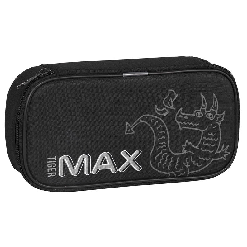 Pencil case without accessories Tiger TMAS-012C05, 11 cm x 22 cm, black