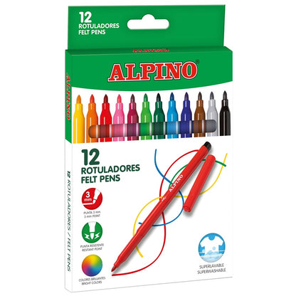 Alpino 1AAR001002N felt-tip pens, single-ended, 12 pcs.