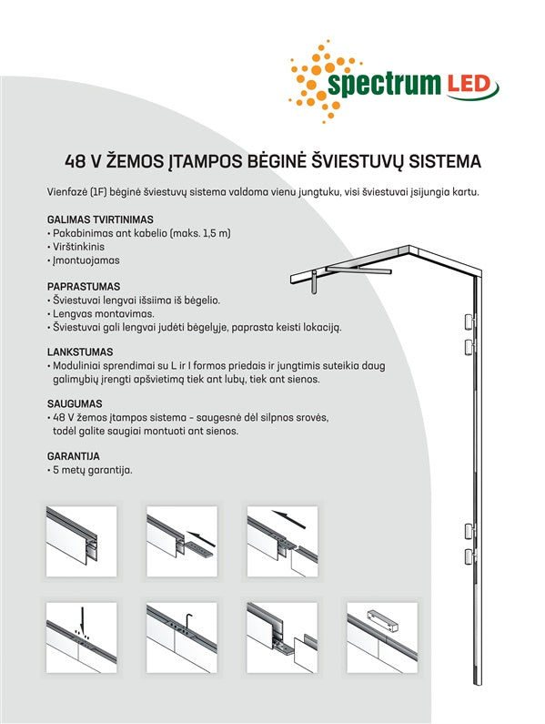 Jungtis Spectrum SYSTEM SHIFT 48V WLD+40022, 138 mm