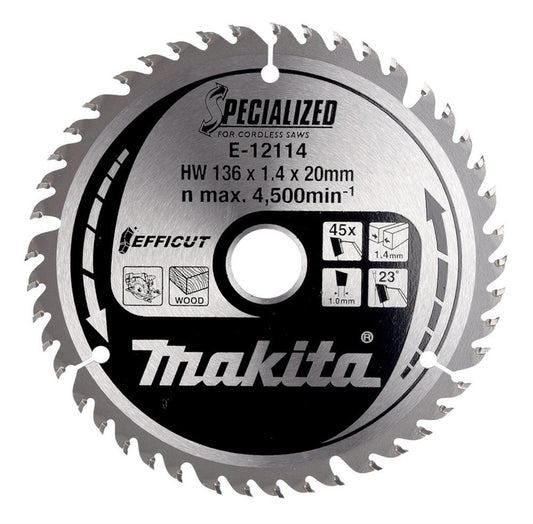 Piła do drewna Makita 136x1.4x20mm 23° T45 E-12114