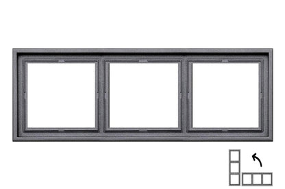 Three-gang frame LIREGUS MODERN, matte black