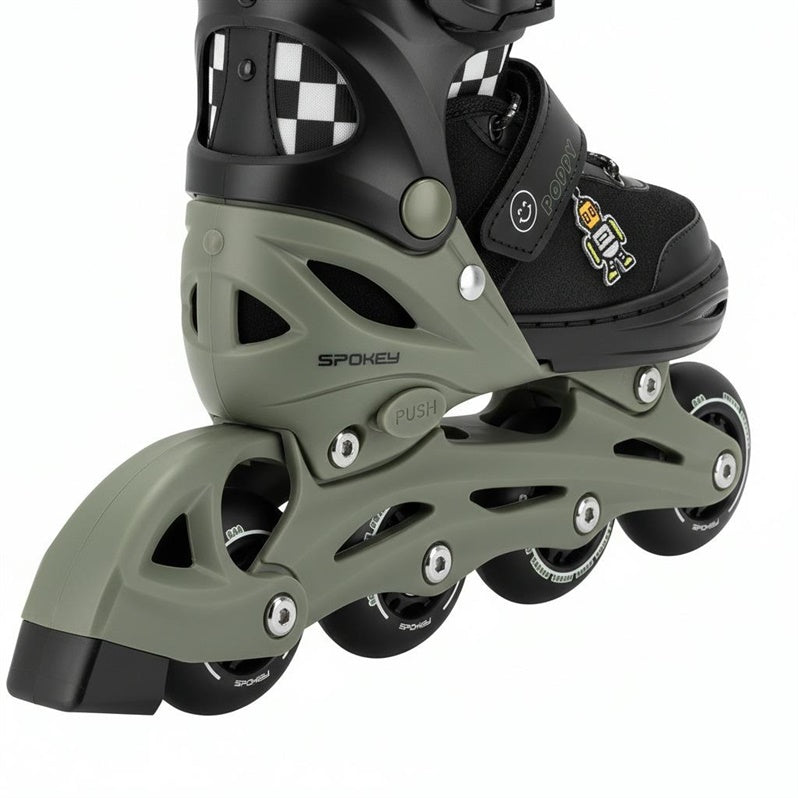 Roller skates Spokey POPPY, black/green, 27-30
