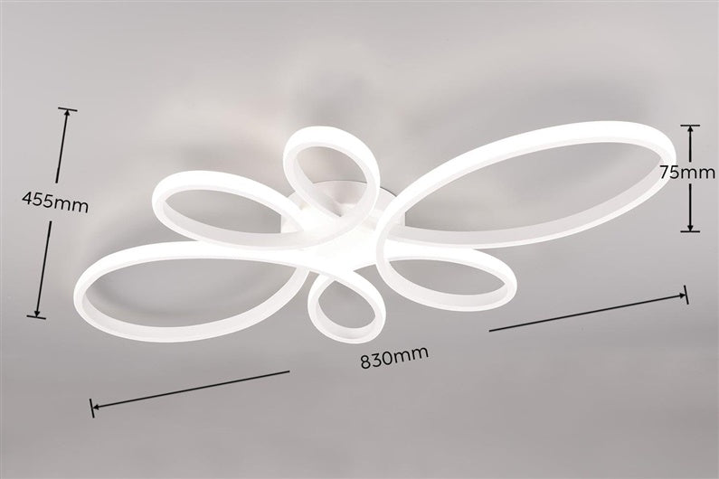 Ceiling lamp Trio Fly 645619131, 32 W, 4000 °K