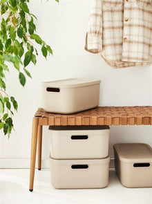 Storage Box Rotho Albula, 12 l, sand, 39.5 x 23.5 x 17.7 cm