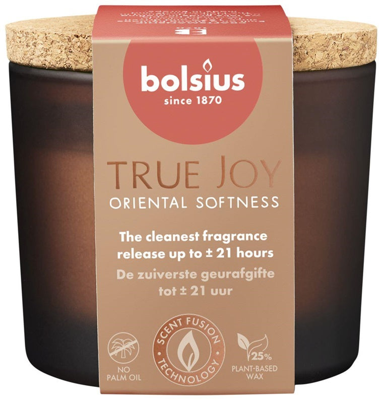 Candle, scented Bolsius TRUE JOY Oriental Softness, 21 h