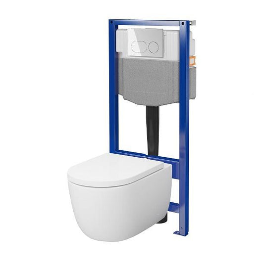 TOILET COMPLETE NOVADO D252 FRAME + BUTTON CHROME