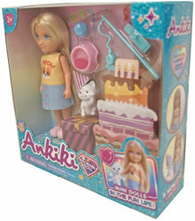Lalka Ankiki z kotkiem 606018, 13 cm